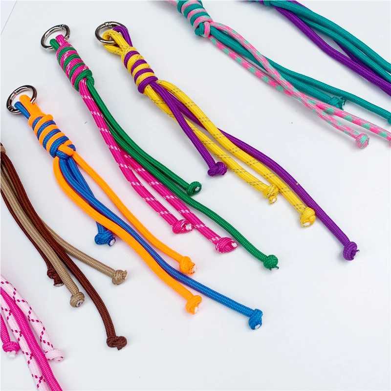 Korean Charm Nyion Handmade Rope Keychain Fashion Bag Pendant Jewelry DiY Sports Styie Couple Bracelet Colorful Pendant Gift Z251023