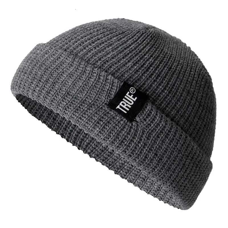 Unisex Daily SHORT Beanie Hat Sailor Sty Winter Hat Ribbed Knitted MelonW251023