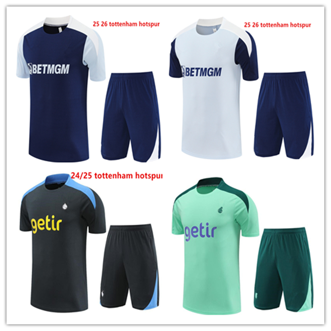 2025 2026 spures Short sleeves tracksuit set 25 26 tottenhames Survetement SON LO CELSO NDOMBELE man Football Training suit Short sleeves Sportswear