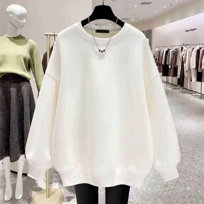 Sweatshirt Mens Autumn and Spring Warm Solid Color Round Neck Hoodless Pullover Longsleeved Tshirt Ins Casual OuterwearT251023