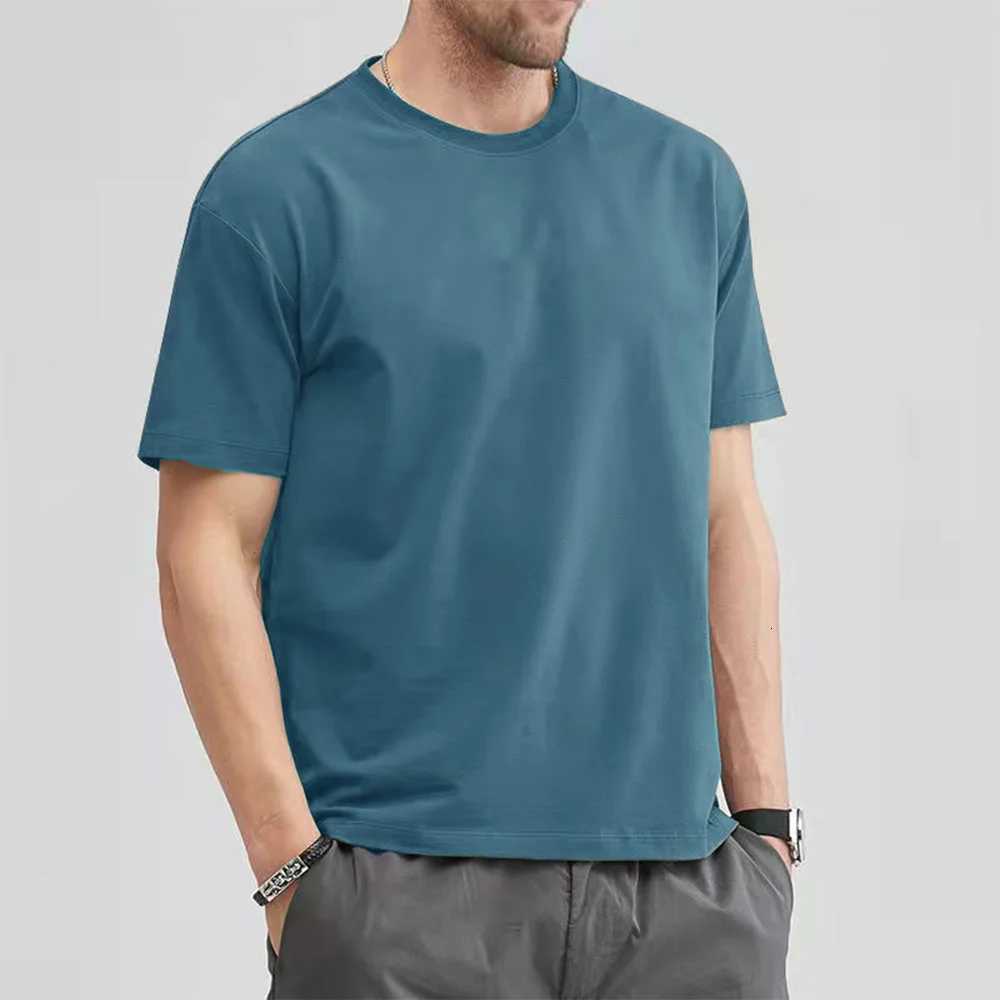 Cotton Short Sleeve Tshirt Mens Women Summer Tshirts Loose Shortsleeved Casual Basic Shirt O Neck Solid ColorXJ251023