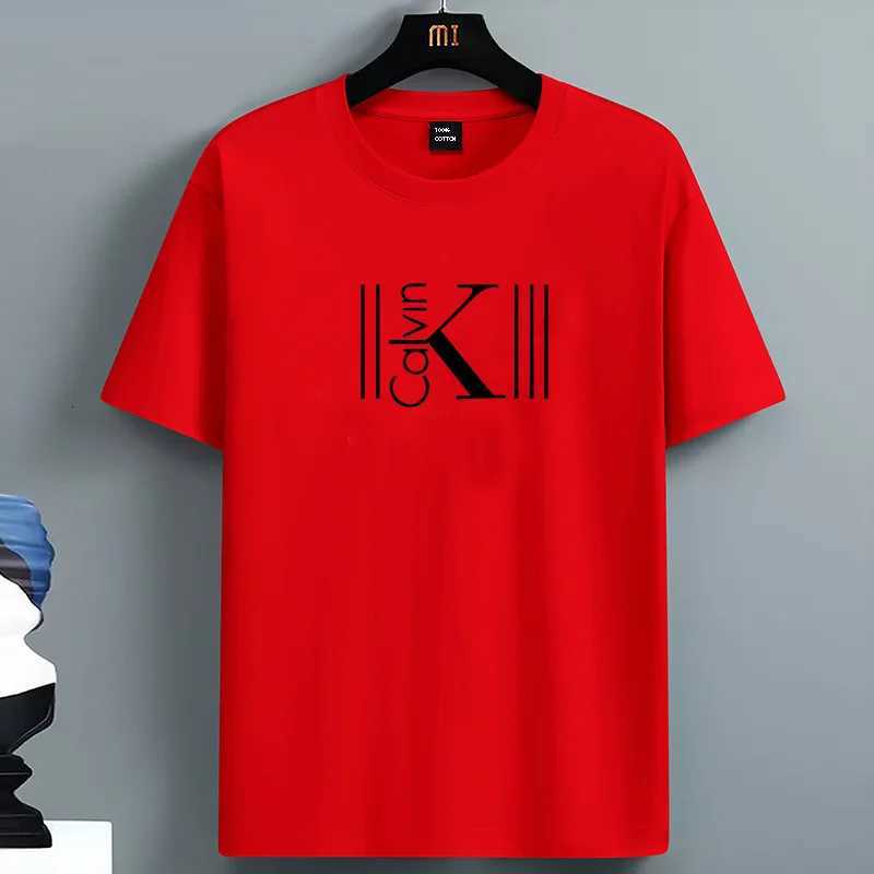 Luxury Summer Mens 100 Pure Cotton Casual Loose Plus Size Letter Printed Sports Comfortable Round Neck Short Sleeved TshirtXJ251023
