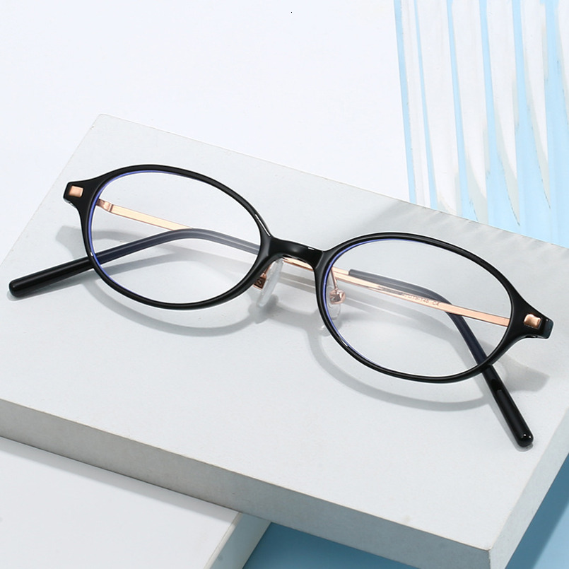 Anti-Blue Light Non-Prescription Metal Personality Prescription Glasses Frame 2024 New Model