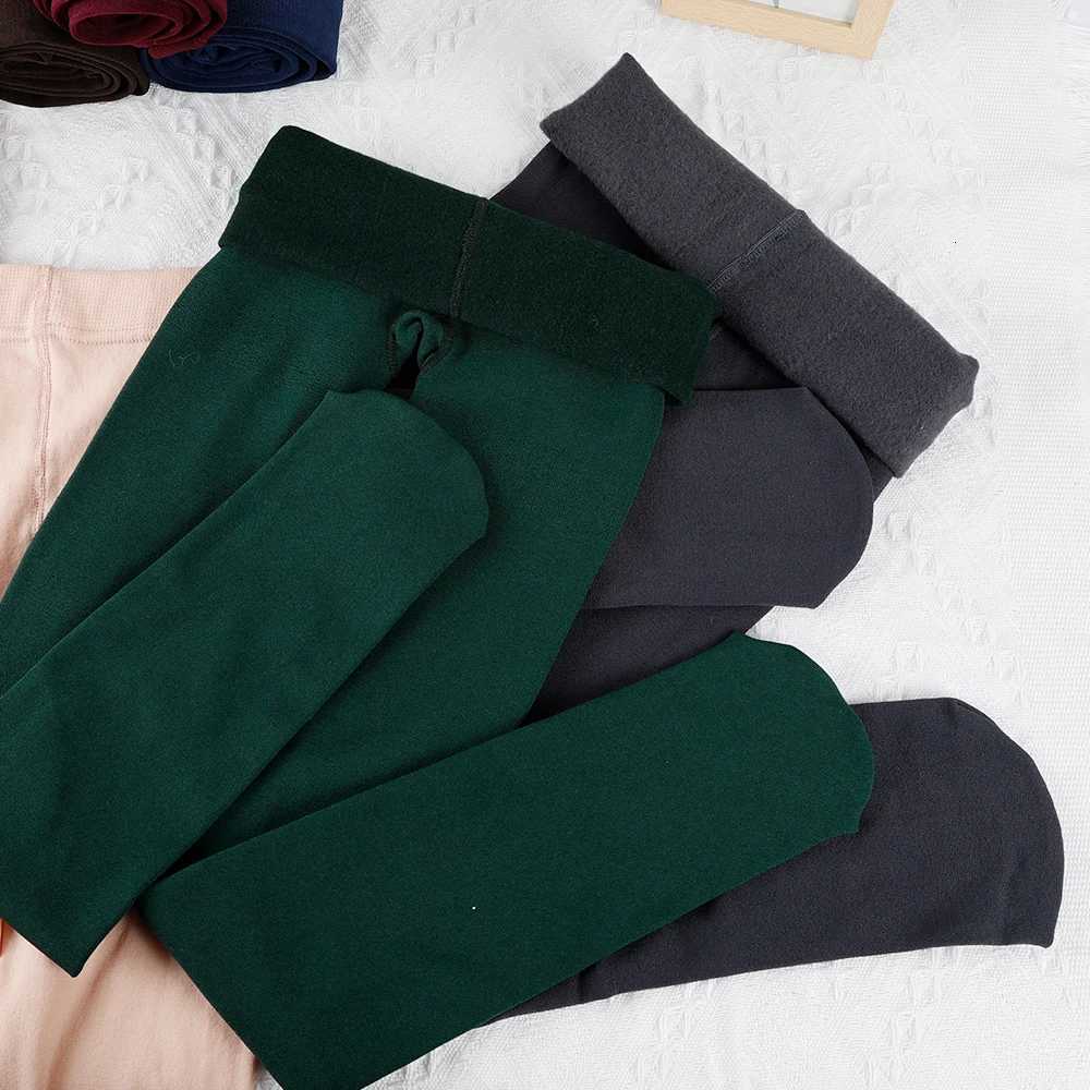New Women Winter Thermal Leggings Warm High Waist Slim Thicken Velvet Tight Pants Pantyhose Fleece Stretchy Leggings StockingsT251023