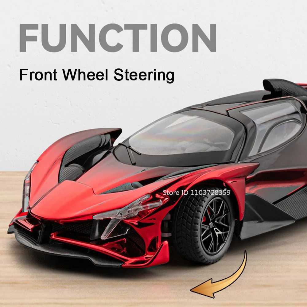 124 Apollo EVO Miniature Sports Car Model Toys Alloy Diecast Sound Light Doors Opened Pull Back Supercar Toy Gifts for ChildrenT251023