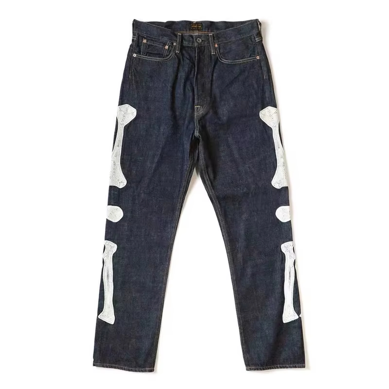 New Arrival Embroidered Pattern Casual Jeans for Men