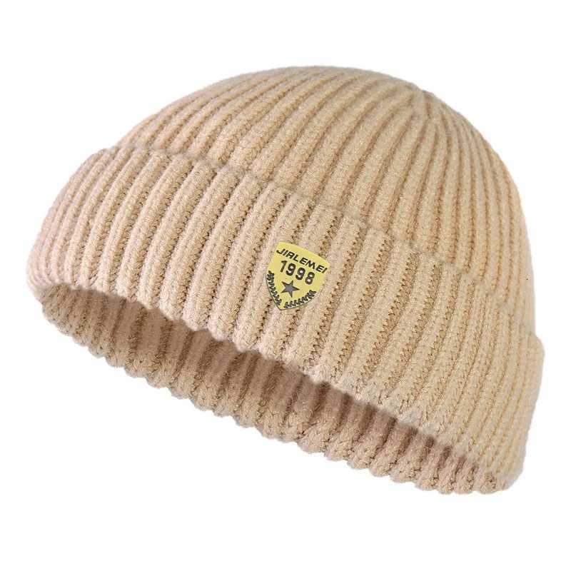 Autumn and winter solid color knitted hat mens warm woon hat coup plover hat landlord hat ins street hat melon skin hatW251023