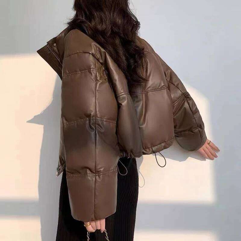 Women Leather Winter 2025 High End Genuine Sheepskin Down Coat Outdoor Thicked Warm Short Puffer Jacket Streetwear Goose Coat Women