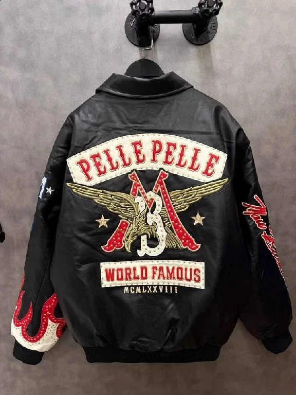 American Vintage Leather Jackets Y2K Clothes Men Women Hip Hop Letter ed Patches Oversized Rock Motorcycle Coat 251023