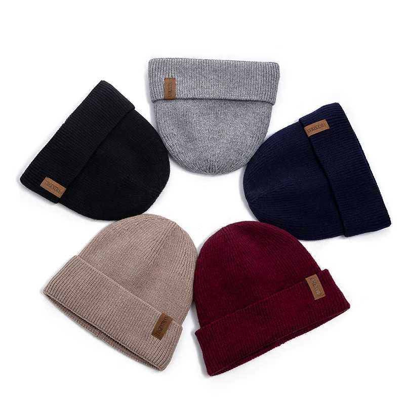New Unisex Winter Hat Add Fece Warm Stylish Soft Beanie Hat For Men Wen Outdoor Thicken Ski Sports Knitted HatW251023