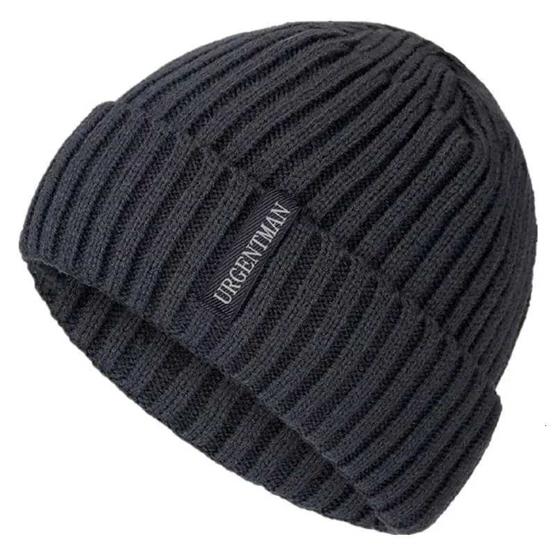 Hot Sa URGENTMAN Brand Unisex Warm Winter Hats Stylish Plush Fur Li Beanie Hat Thick Knitted Hats For Men Wen CasualW251023