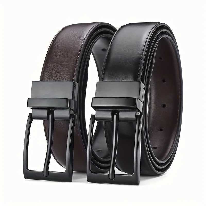 New Luxury Belt for Men PU Leather Belt High Quality Rotatable Automatic Buckle Casual Designer Waist Belts for Jeans Mens BeltXJ251023