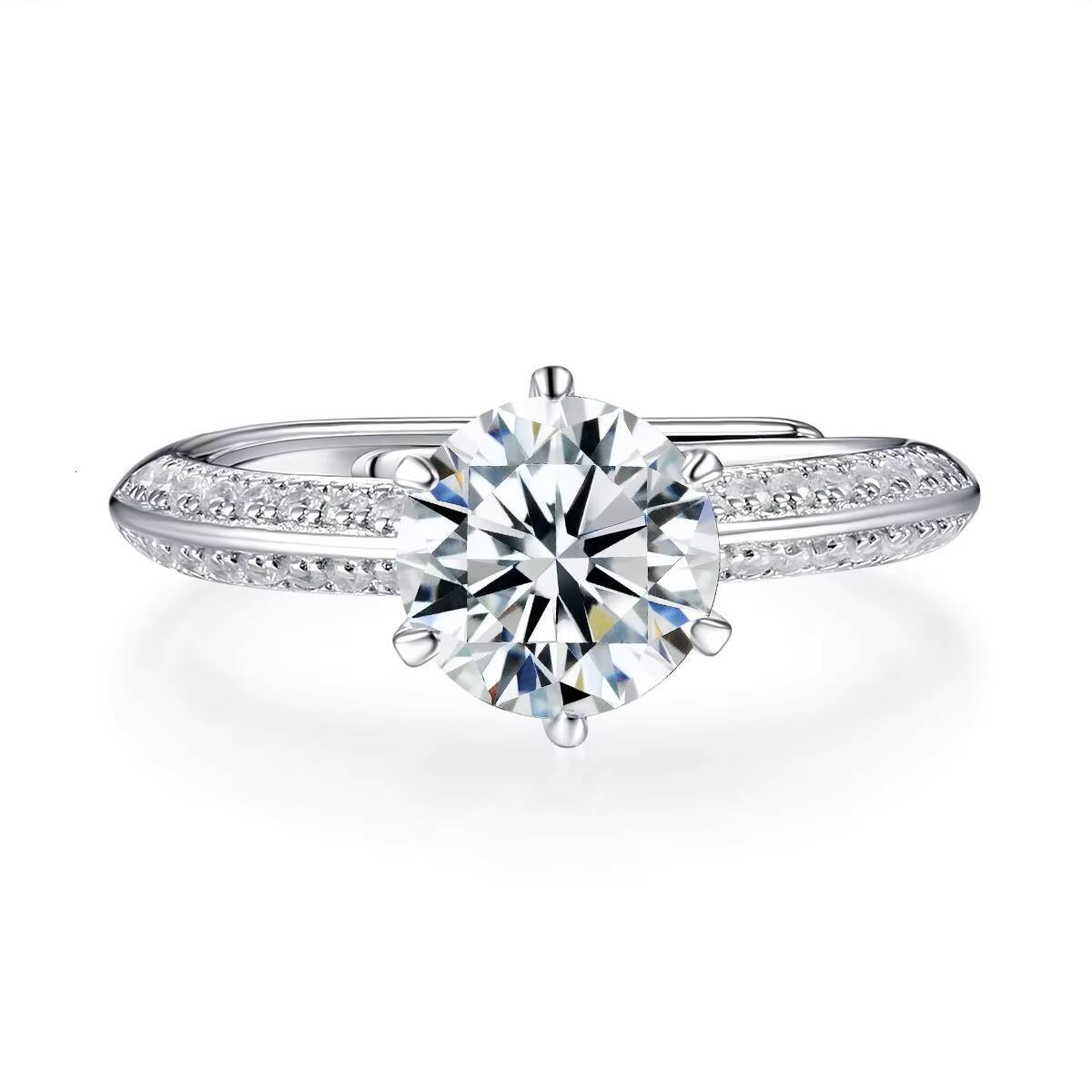925 Silver Ring with Moissanite for Women