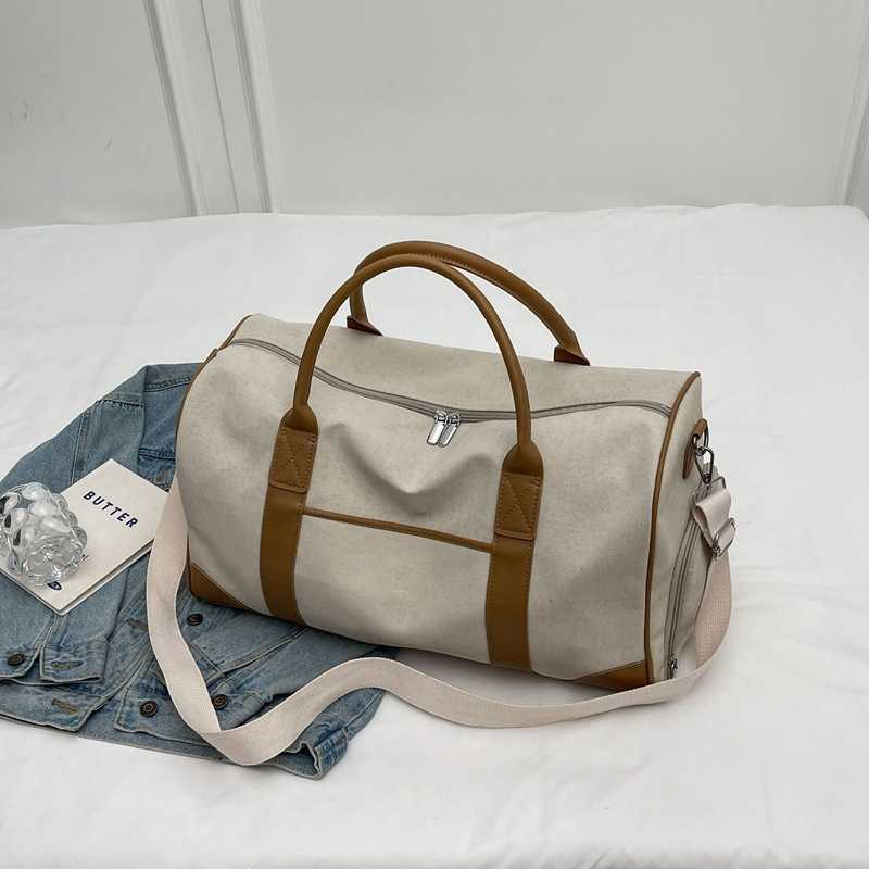 Large Capacity Travel Bag Outdoor Travel Luggage Bag Womens Sports Fitness Bag Mens Handheld Canvas Bag W251023