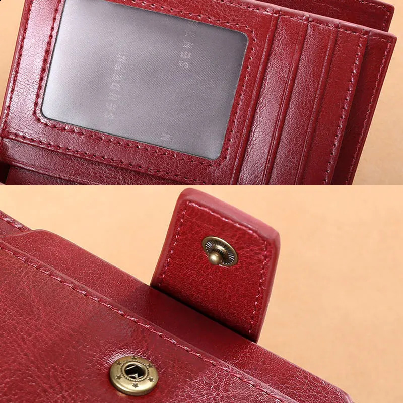 2024 Short Women Wallets Genuine Leather Zipper Coin Pocket Women Purse Name Engraved Quality Card Holder Kpop Female Wallet251023