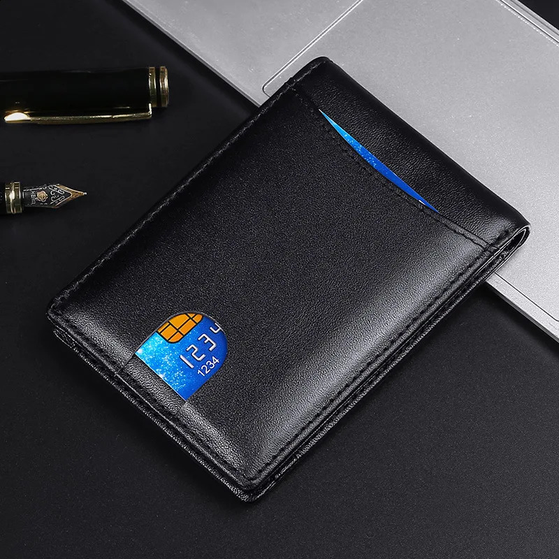 GENODERN RFID Blocking Men Mini Leather Ultra Fashion Dollar Slim Male Purse251023