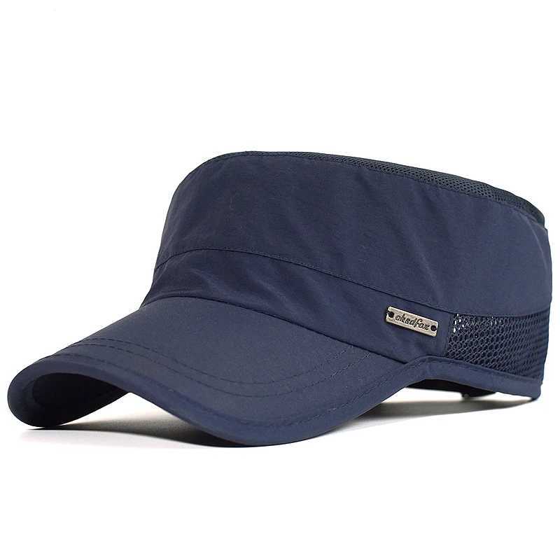 Summer Mesh Outdoor Sport Quick Drying Military s Men Breathab Cadet Army Flat Top Hat Cycling Running BaseballW251023