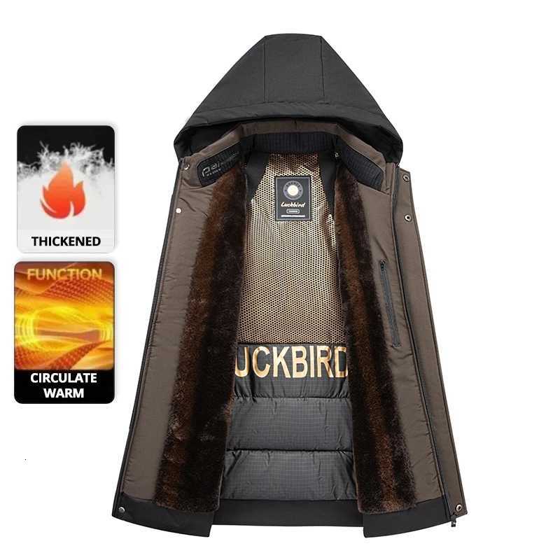 Top Grade Graphene Thermal Mens Parka Jacket Windbreaker Coats Winter Thickened Fleece Business Casual Coat W251023
