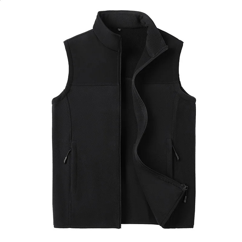 Mens Vests Casual Winter Fleece Warm Waistcoats Fashion Thermal Sleeveless Jackets Windbreaker Clothing 251023