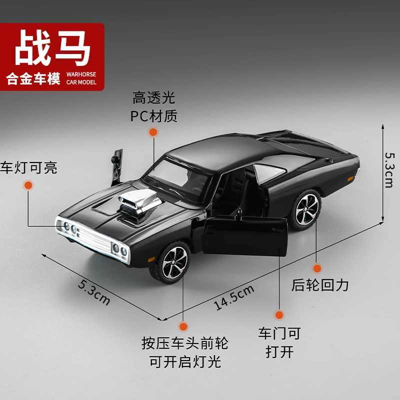 Limited edit 132 Diecast Metal simulation Dodge Warhorse Alloy model car sound and light Collection model boys toy giftT251023