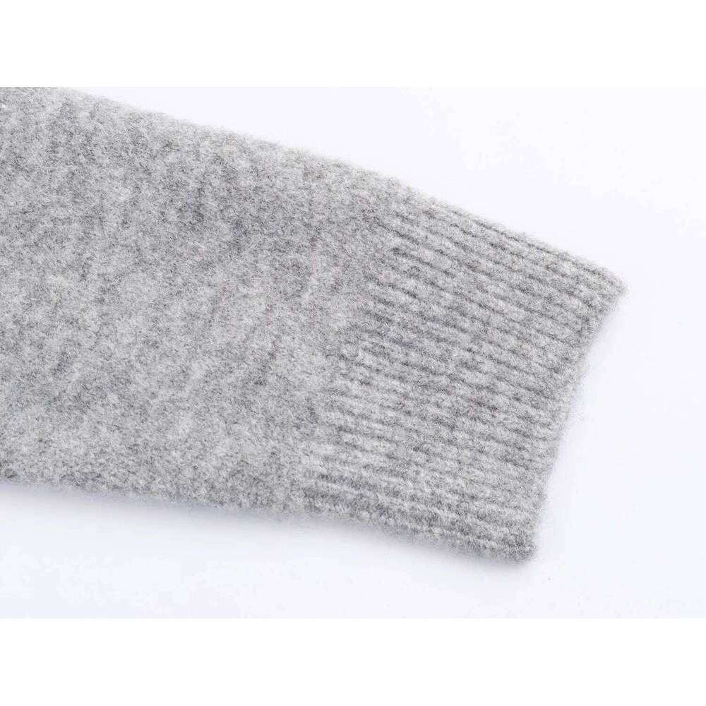 Women's Knitted Jacket 2025 Women Long Sleeve Zipper Hooded Jackets High Street Short Coats Lady Autumn New Outerwears