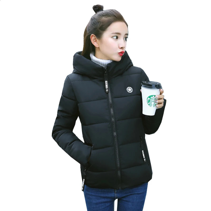 Causal Ladies Padded Jacket Short Autumn Winter Wadded Women Hooded Coats Female Plus Size Parkas Overcoat 251022