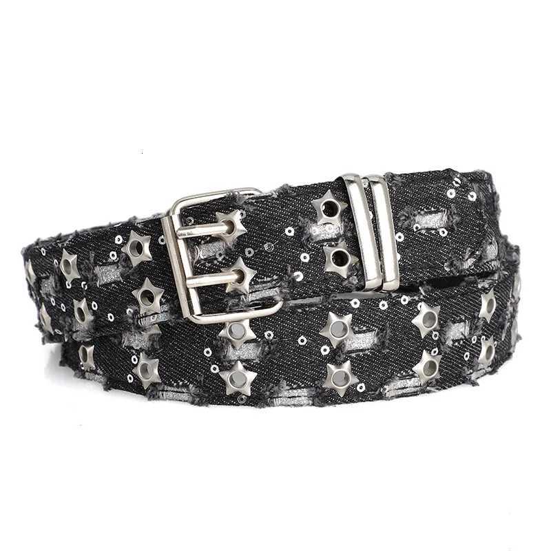 New Fashion Luxury Womens Belt Punk Trend Jeans Accessories Denim Girdle HipHop Y2k Star Hollowed Pin Buckle BeltFor Men WomenXJ251023