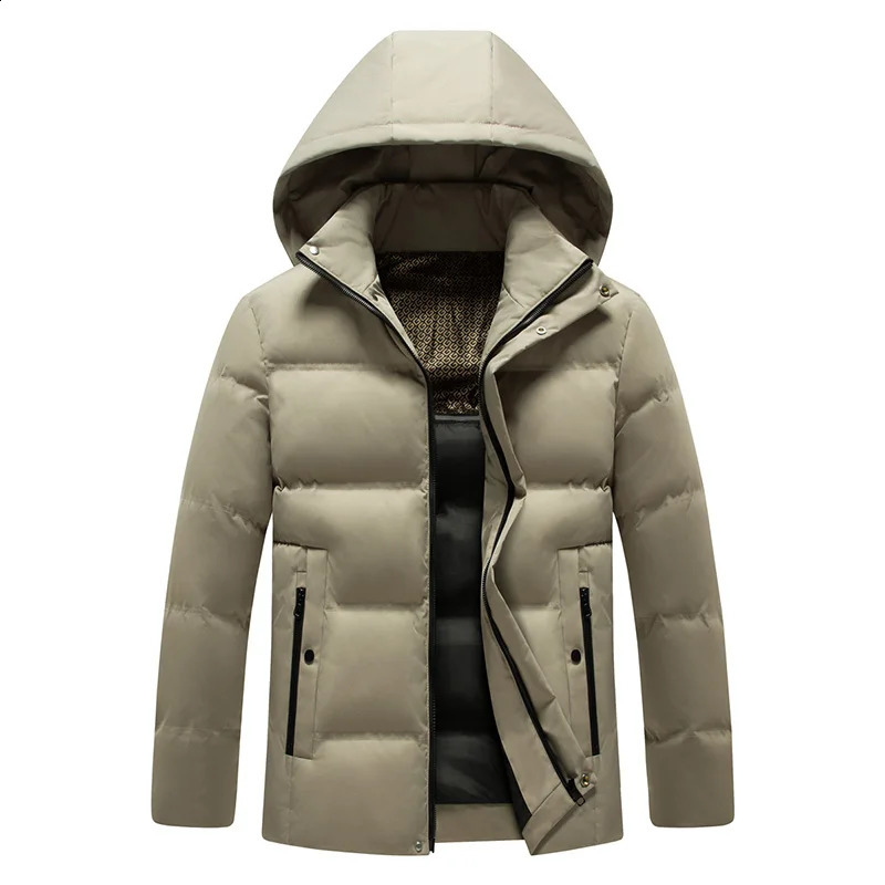 Winter Waterproof Outwear Warm Fleece Hooded Casual Parka Business Male Cotton Jacket Thicken Down Outdoor Windproof Coats 251015