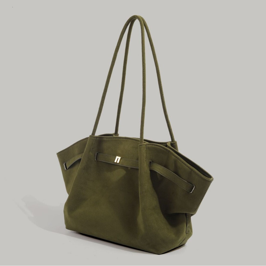 Luxury Brand Designer Bag 2024 Autumn Winter New Fashionable Versatile Matte Handbag Shoulder Bag Green Underarm Bag Large Capacity Commuter Bag