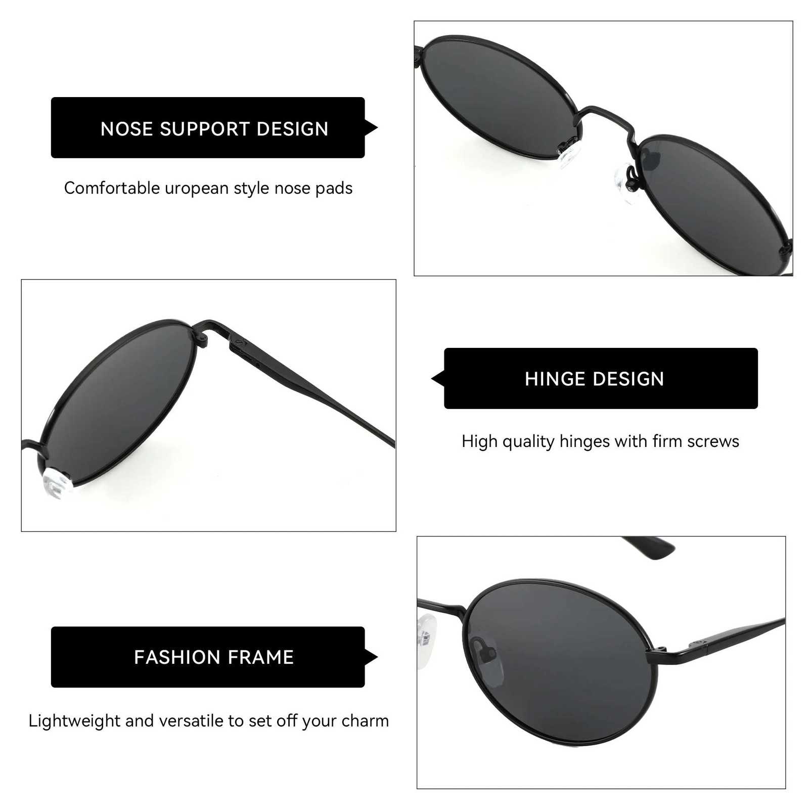 ZENOTTIC Retro Oval Polarized Sunglasses for Women Men Trendy Round Y2k Sunnies Small 90s Style Vintage Shades Sun GlassesW251023