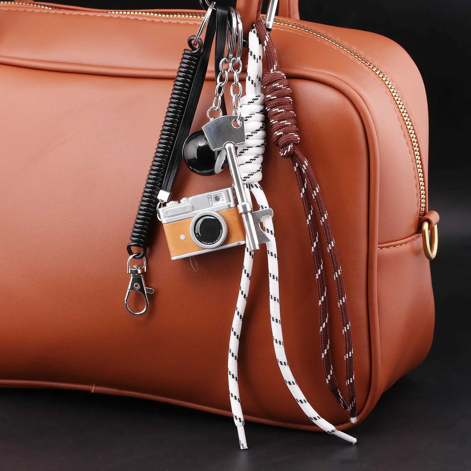 Cute Camera Key Black Eight Bag Keychain DIY Fashion Bag Charm Keychain For Women Bag Charm Cute Accessories Jewelry Gifts Z251023