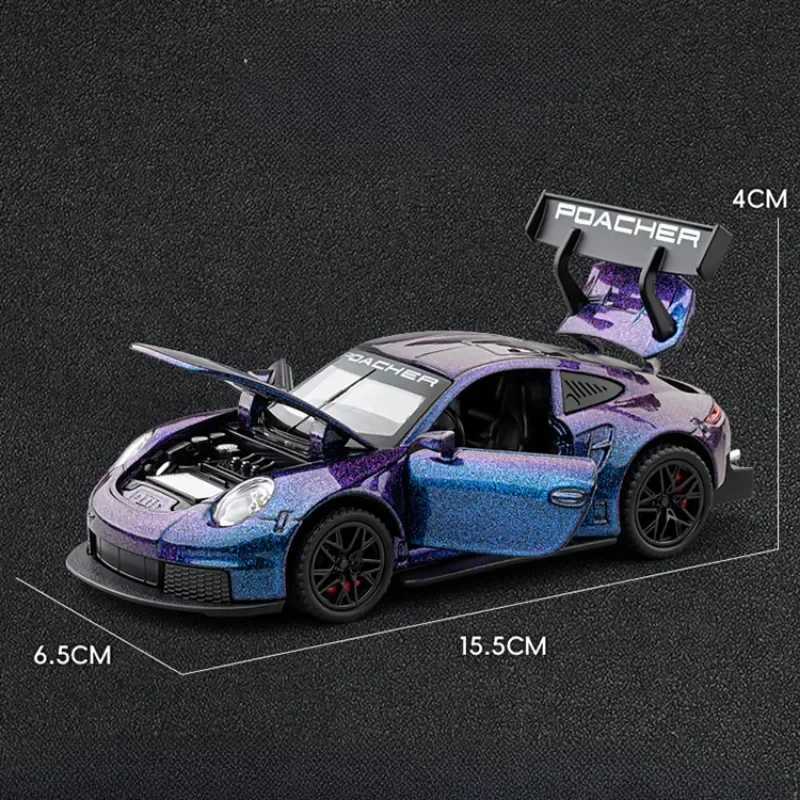 Diecast Miniature Voiture 132 Scale 911 GT3RS Sport Car Model Toy Vehicle Children Boy Birthday Gift Home Decor Car ToyT251023