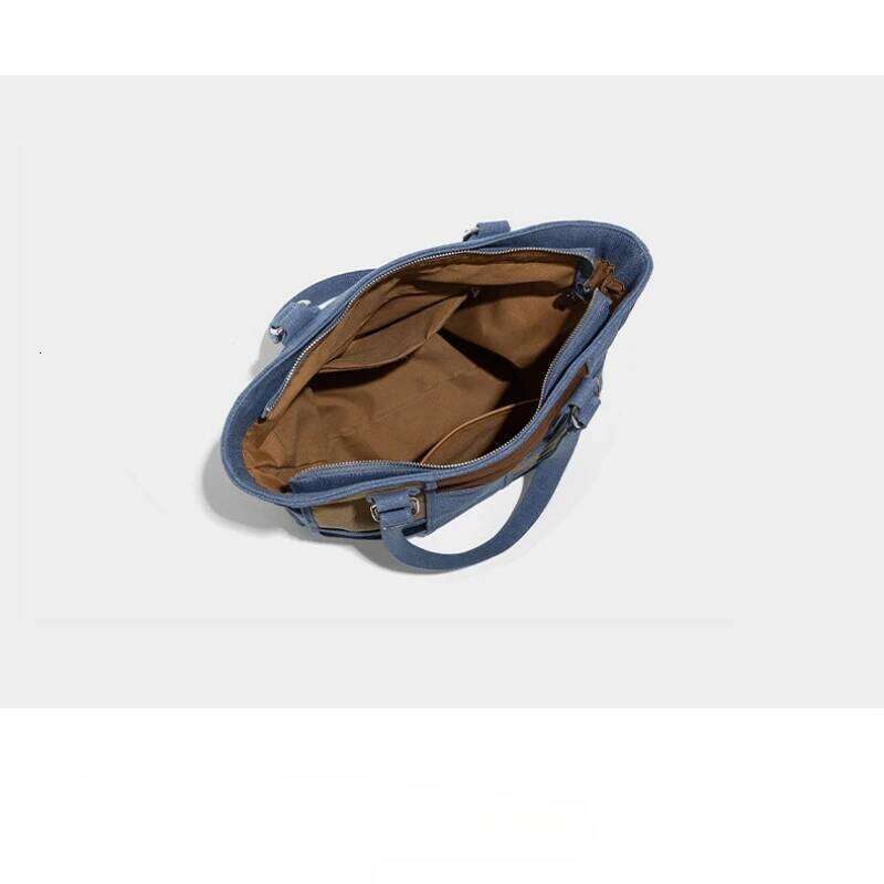Casual Female Fashion Large Capacity Tote Simple Women Patchwork Travel Shoulder Bag All-Match Denim Handbags Purses Mdng251023