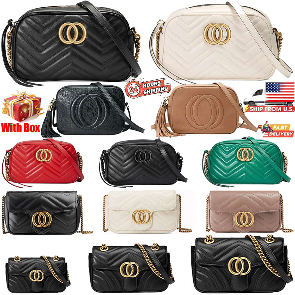 Designer bag Shoulder bag Luxury Camera bag Crossbody bag Guccibags High Quality Leather Wallet Women Classic Black Guccibag women