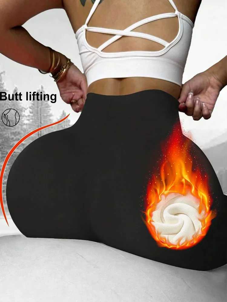 Winter Velvet Thicken Leggings Women Solid Color Thick Fleece Pants High Waist Thermal Warm Stockings Casual Tights StreetwearT251023