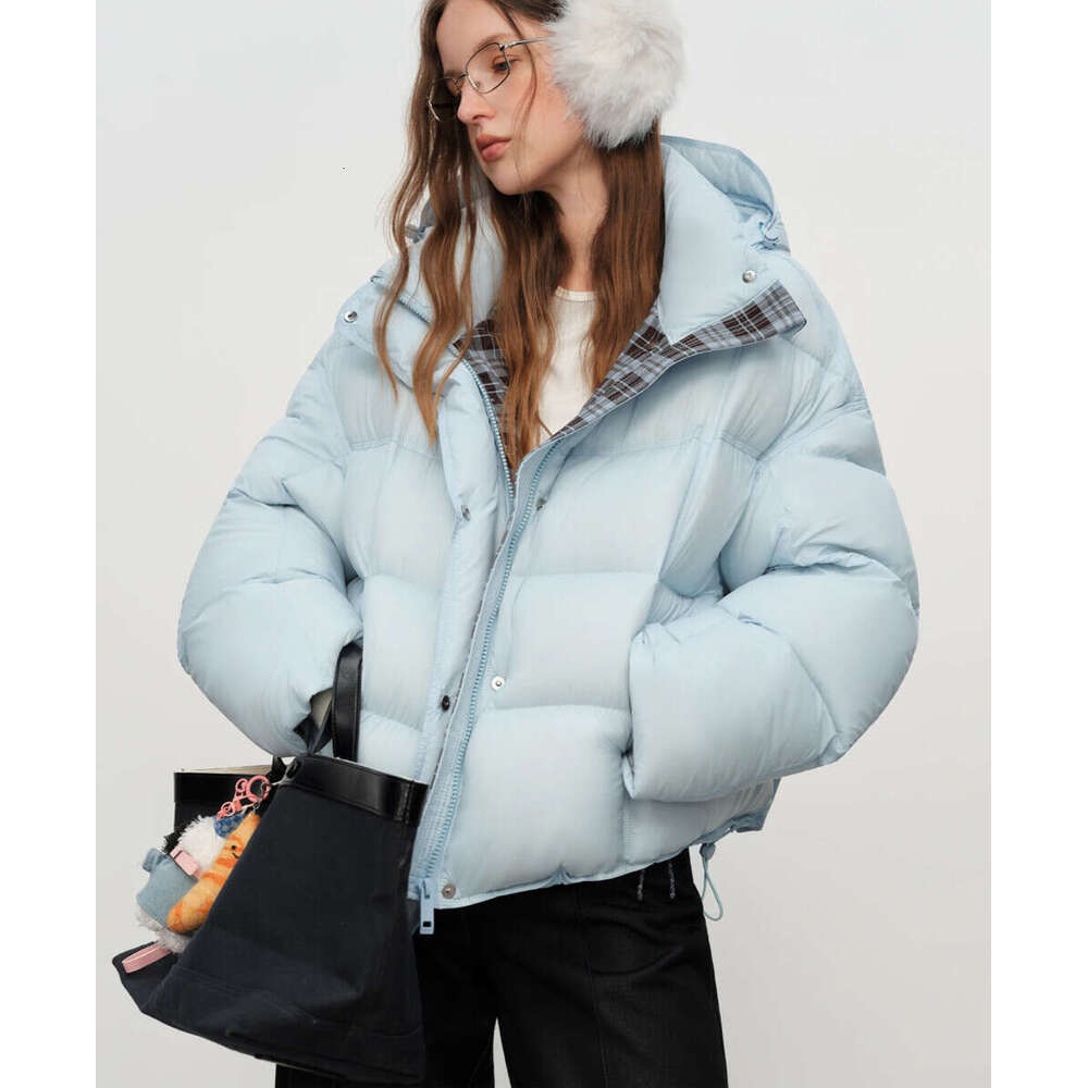 2025 Winter Women Hooded Puffer Jacket Waterproof Downcoat Bubble Style Thermal Warm Coat Oversize Short Quilted Outerwear Womens Coat