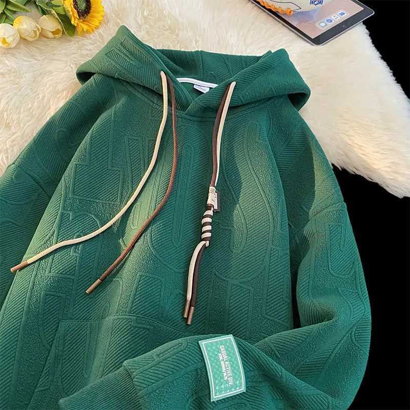 Autumn Mens Sweatshirts Long Sleeve Solid Crewneck Hoodie Male Turtleneck Streetwear Winter Warm Jacket Sport CoatsT251023