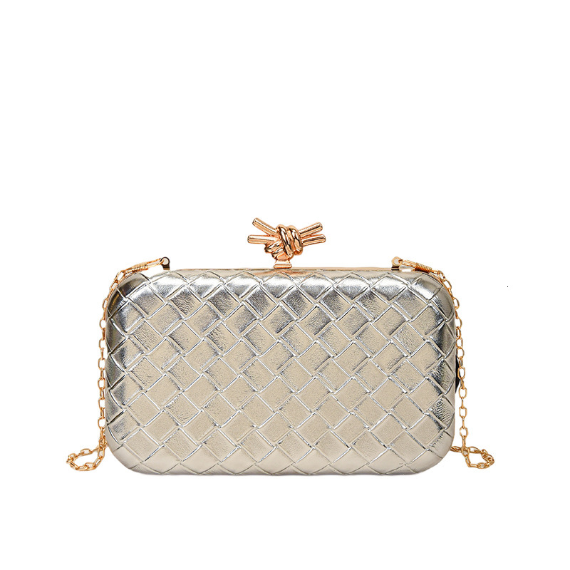 Luxury Brand Designer Bag New Track Women's Evening Bag 2025 New Handwoven Niche Design Chain Clutch Crossbody Bag