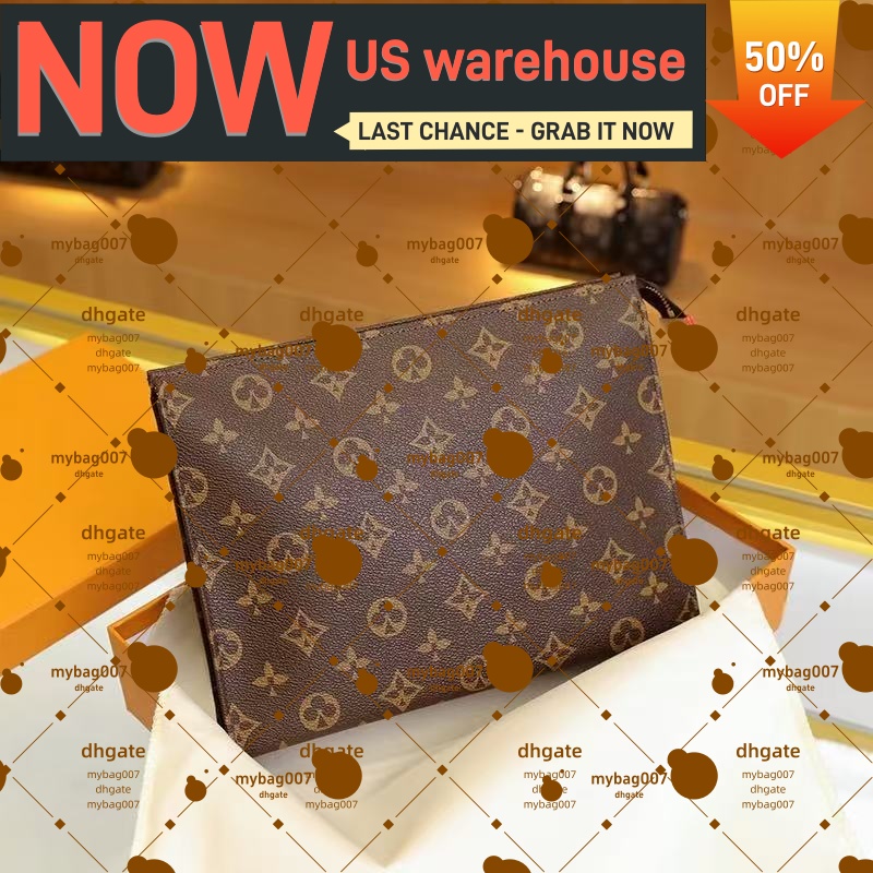 New Arrival Designers Colorful Clutch Bags Wallet Men and Women Luxury Handbags Lady Classic Brown Purses Business POUCH Wash Bag