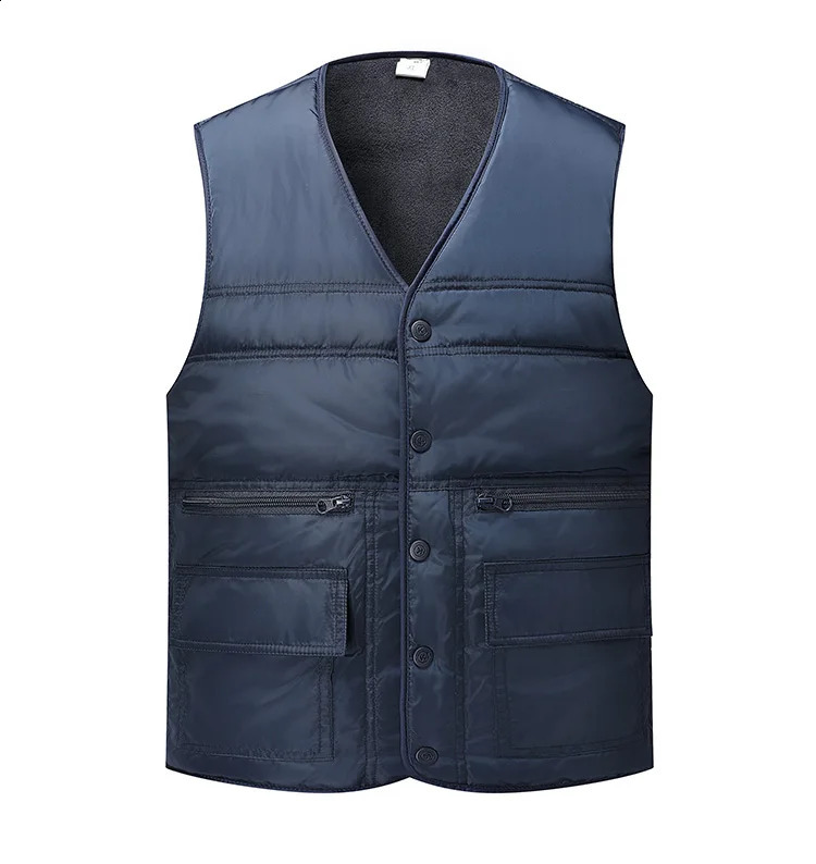 Autumn and Winter Mens Thick Velvet Vest Sleeveless VestComfortable Highquality Warm Casual JacketMens Jacket 251023