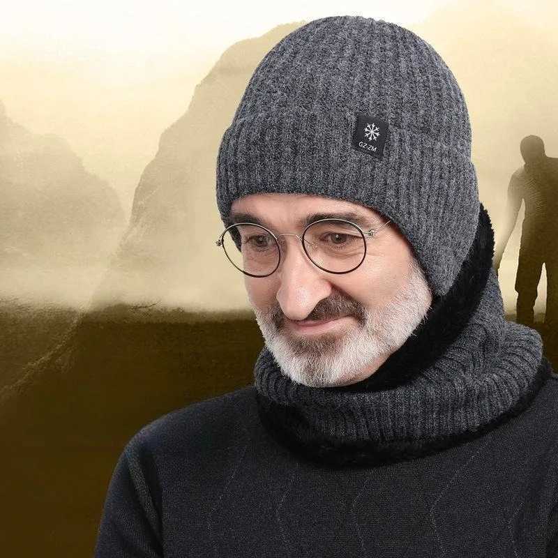 Outdoor Men Winter Knitted Hat Plush Warmth ed Earmuff Casual Fashion Faux Fur Li Bber Hats Cycling Ear ProtectionW251023