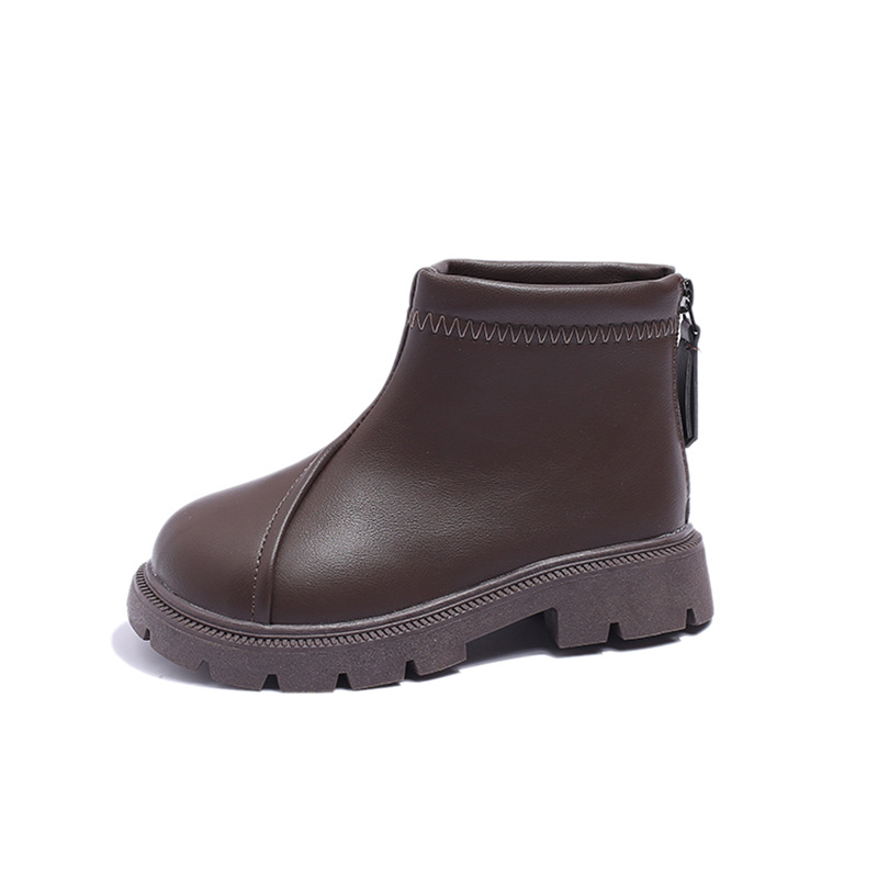Kids Design Boots Girls Toddler Short Ankle Boots Children's Walkfashion Students Cutefeet Black Brown Boots Sizes 23 - 36 US7C-US4Y C1178