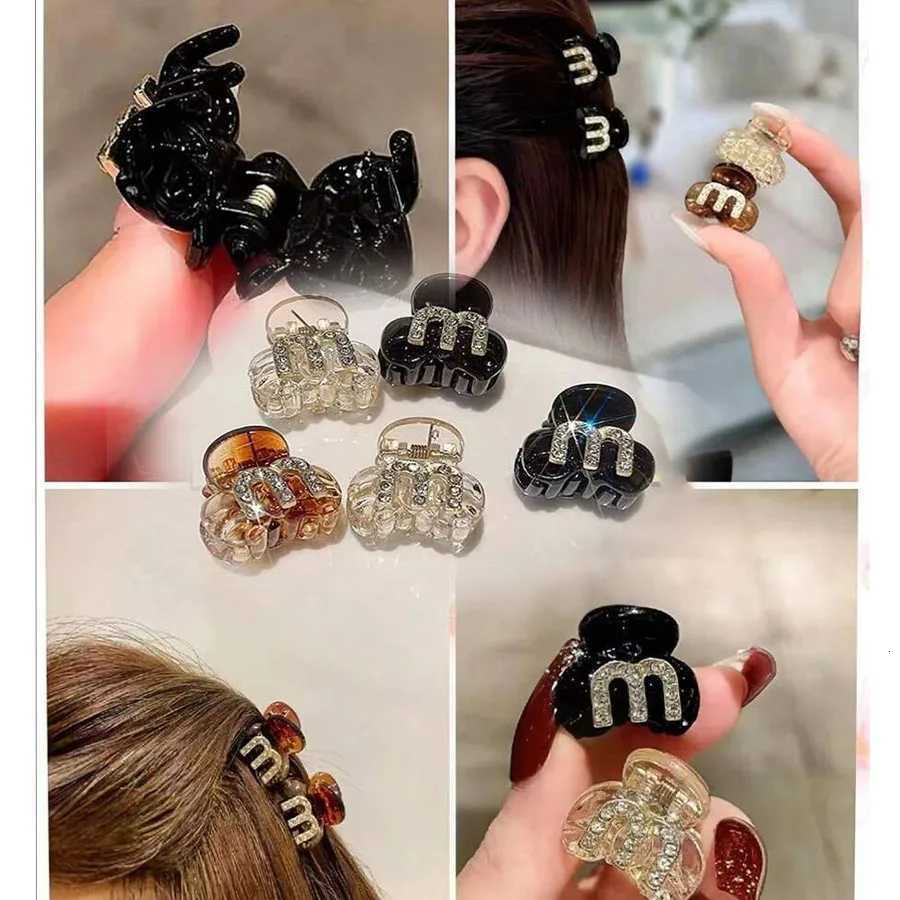 New Acrylic Rhinestone Bangs Side Hair Clip Fore Clip Shiny dr Hair Clip Grab Wen Girls Hair Style Accories Y251023