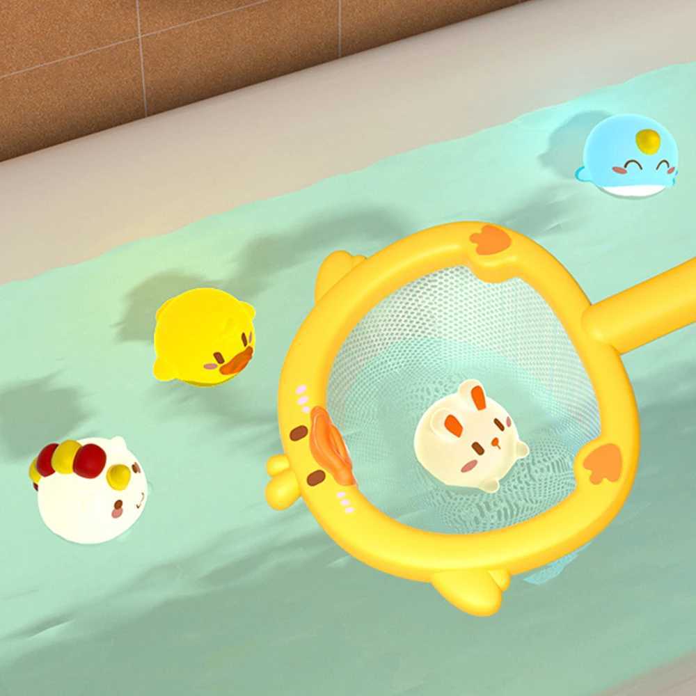 Baby Cute Animals Bath Toy LED Light Up Toys Swimming Water Soft Rubber Float Induction Luminous Duck for Kids Play Funny Gifts J251023
