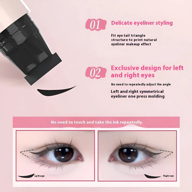 DualHead Rotatable Eyeliner Stamp Integrated Waterproof Long Wear Wing Stencil DIY Liquid Eye Liner Pen Fast Drying Makeup 251014