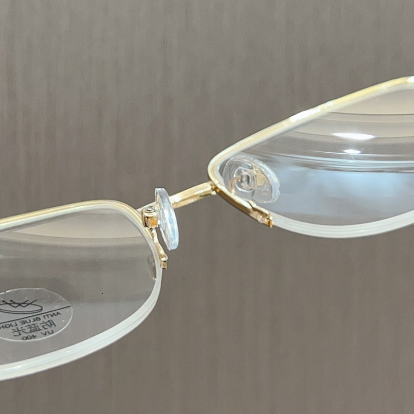 Ultra Light Black Half Glasses Men's Square Eye Big Face Slimming Myopia Can Be Matched with Degree Frame