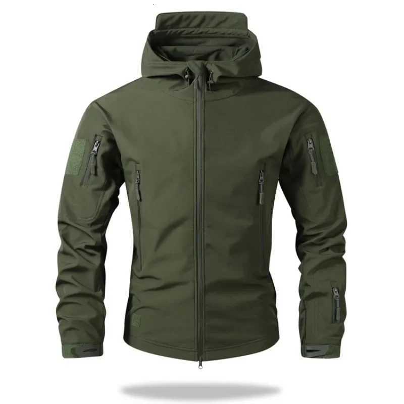 Mens Winter Softshell Waterproof Jackets Male Hoodie Coat Fishing Hiking Camping Climbing Skiing Fashionable Versatile Outdoor W251023