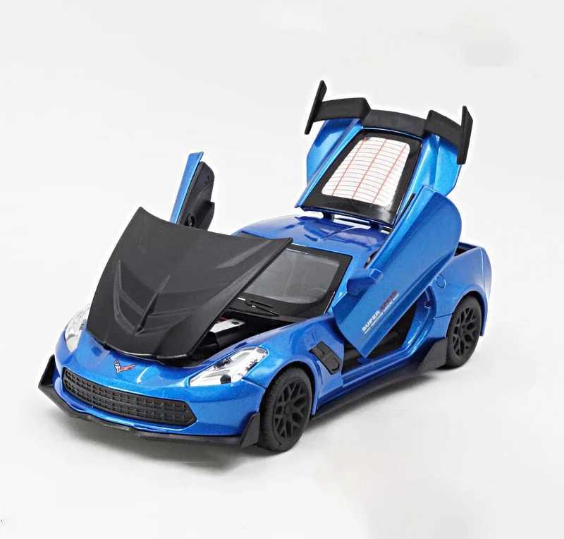 132 Corvette Supercar Model Car Metal Diecast Alloy Car Simulation Pull Back Vehicles Cars Fashion Ornament Collection GiftT251023