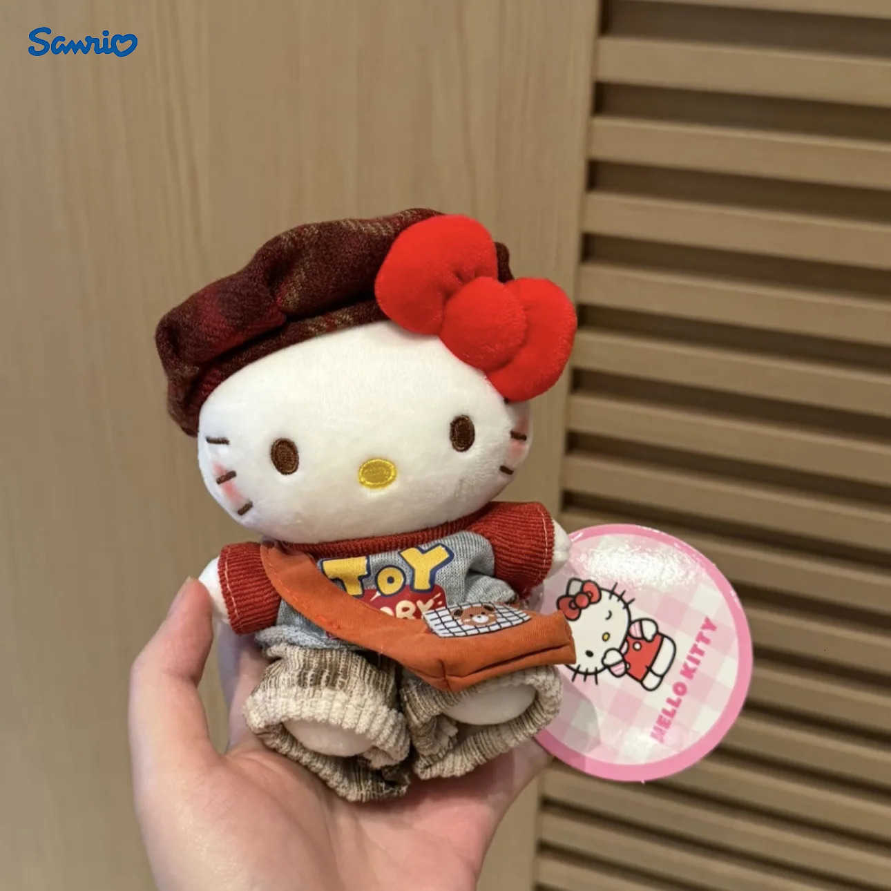Sanrio Kawaii Hello Kitty Keychain Pendant Cartoon Plush Toys Kt Cat Stuffed Plushies Key Ring Plush Pendant Give Holiday Gift L251023