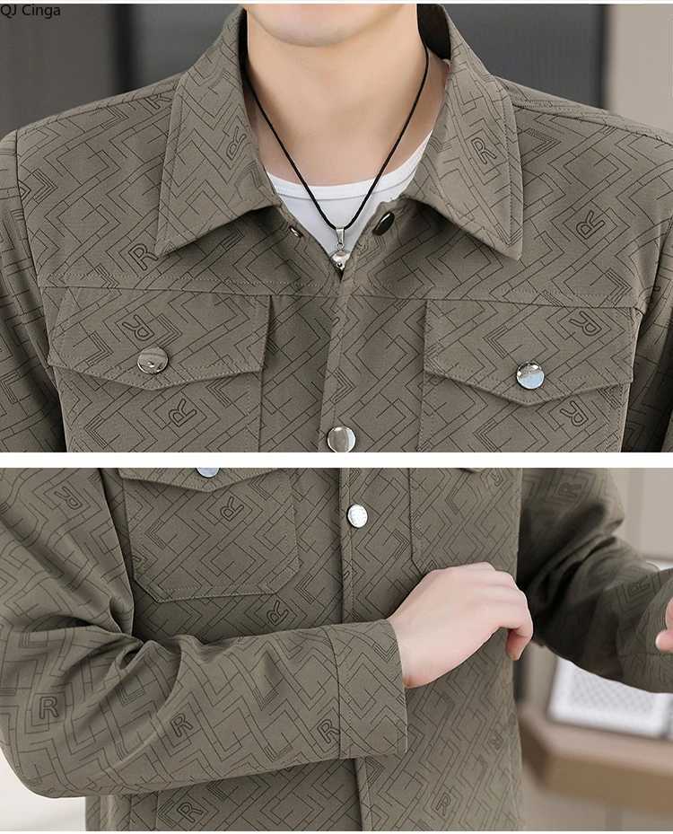 New Fall Mens Lapel LongSleeve Jacket SingleBreasted Black Coat Pockets Are Featured on Both Sides of The ChestAsian Sizes W251023